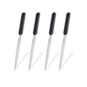 Zteofo 61750 4 Pcs Letter Opener Stainless Steel Knife Black