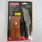 Craftsman 994845 Lockback Utility Knife W/leather Sheath New Sealed Sears Era. Fixed Price $34.99.