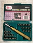 39 Piece Letter & Number Set With Automatic Punch Illinois Tool-. Fixed Price $24.00.
