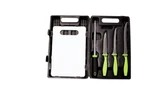 Sarge Knives Fishing Kit 3 Fillet Steel And Cutting Board. Fixed Price $25.00.