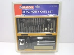 Duratool (D00298) Knife Craft Hobby Set With Wooden Case - 32 Pieces. Fixed Price $28.45.