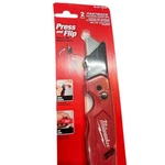 Milwaukee Fastback Press & Flip Folding Utility Knife W/ Hook Red. Fixed Price $20.69.