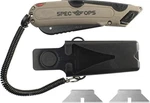 Spec Ops Safety Knife Box Cutter, Includes Holster & Lanyard + 10 Extra Blades. Fixed Price $12.00.