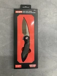 Icon KDP3 Drop Point Knife With Ceramic Bearings D2 Steel G10 Handle New Box. Fixed Price $30.00.