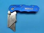 Used Kobalt Quick Change Folding Lockback Utility Knife Blade Box Cutter V. Fixed Price $11.04.