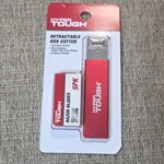 Hyper Tough Retractable Box Cutter Steel Blade Aluminum Handle Red Silver 6PC. Fixed Price $15.09.