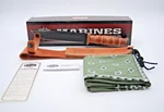 Case Xx 00334 Usmc Brown Leather Handled Knife W/ Sheath. Fixed Price $100.00.