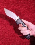Kukri 4.5" AUS8 Steel Blade Folding Knife W/tri-ad Lock, Black, Tactical Edc New. Fixed Price $22.95.