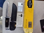 Buck 119 Fixed Blade Knife With Leather Sheath New In Box. Great Christmas Gift. Fixed Price $100.00.