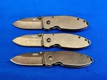 Crkt Squid 2490KS Folding Pocket Knife Lot Of 3 Knives. Fixed Price $40.00.