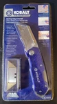 Kobalt Quick Change Folding Lockback Knife Box Cutter W/ Extra Blade New. Fixed Price $9.99.