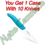 *10-PIECES" Kyocera Advanced Ceramic Revolution 4.5 Utility Knife FK-110 Wh-bu. Fixed Price $299.99.