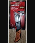 Husky Folding Utility Knife Retractable Blade Locking Handle Pocket Cutter. Fixed Price $14.95.