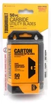 Toughbuilt 50-PC Carbide Bi-metal Utility Razor Blade Carton Rounded Tips. Fixed Price $22.99.