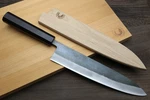 Yoshihiro Kurouchi Black-forged Blue Steel #2 Stainless Clad Gyuto Chefs Knife. Fixed Price $299.99.