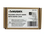 Husky - Folding Utility Knife.black.rapid Lock & Textured Grip W/10 Blades. Fixed Price $14.95.