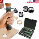 Hole Punch Tool Set For Leather Craft Plastic Rubber Sheet Making Gasket Washers. Fixed Price $61.44.