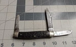 Kutmaster 3 Blade Folding Knife Black Scales. Fixed Price $15.00.