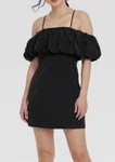 New Day Women's Ruffle Mini A-line Dress Black Size 10 $40 Retail. Fixed Price $26.95.