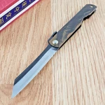 Higonokami 2 Folding Knife 3" Blue Paper Steel Blade Black/brown Iron Handle. Fixed Price $45.89.