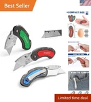 Folding Utility Knife Set Quick Change Blade, Back-lock Mechanism 3-PIECE Wit.... Fixed Price $40.57.