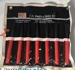7 Pc Mit Punch & Chisel Set Drop Forged - Heat Treated In Carry Pouch. Fixed Price $9.99.