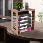 7 Tier Wood Desktop Paper Organizer File Document Storage Shelf Office Holder. Fixed Price $13.24.