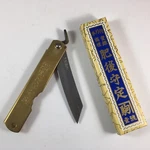 Japanese Higonokami Folding Pocket Knife Craft Satin Gold Steel 75MM. Fixed Price $29.95.
