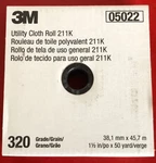 3M 05022 Utility Cloth Roll 320 Grade Grit 1-1/2" Wide X Yards 211K. Fixed Price $45.99.
