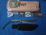 Work Tuff Gear Knives Atayal SK85 8.8" Apo Blade. Zombie Green Scale Handles.. Fixed Price $220.00.
