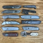 Vintage Utility Knives Lot 12 Sears Craftsman Millers Falls Lewis Kutto + Blades. Fixed Price $49.00.