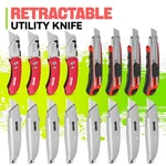 16PCS Lock Foldable Retractable Utility Knife Back Box Cutter W/32 Blades. Fixed Price $49.99.