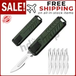 Automatic Utility Knife, Safety Box Cutter Retractable, Edc Push Button. Fixed Price $28.99.