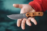 Tops Shadow Hunter Fixed Knife 4.5" 1095HC Steel Blade Black/tan Canvas Micarta. Fixed Price $164.39.