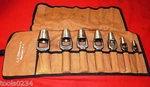 K-14 7 Pc Cs Osborne 149 Arch Punch Set Round Circular Leather Rubber Vinyl Usa. Fixed Price $249.00.