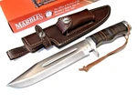 Marbles MR626 Hunter Stacked Leather Fixed Blade Knife 13" Overall New!. Fixed Price $31.99.