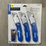 Kobalt Pack Lockback Folding Utility Knife 3/4 Blade Pocket Cutter Set New. Fixed Price $14.99.