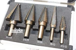 5PCS Sae Step Drill Bit Set Hss Cobalt Multiple Hole 50 Size (tri-flat Shank). Fixed Price $27.98.