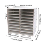 Wooden Desktop Paper Organizer Tray Office Magazine Storage Rack Files. Fixed Price $52.40.