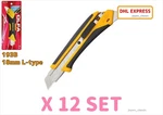 Olfa Fiberglass Reinforced Utility Knife 193B Blade 18MM L-type Auto Locking X12. Fixed Price $102.00.