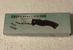 Frost Cutlery Green Beret Folder Knife In Box NO.15-071B Has Slight Damage. Fixed Price $5.59.