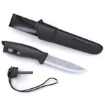 Morakniv Stainless Steel Fixed 4.1IN. Drop Point Blade Knife With Rubber Handle. Fixed Price $42.99.
