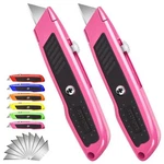 Box Cutter 2 Pack Pink Utility Knife Durable Razor Opener With 10 SK5. Fixed Price $14.77.