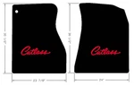 New! Black Floor Mats 1968 - 1972 Cutlass With Embroidered Logo In Your Choice. Fixed Price $138.99.