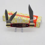 Klaas Kissing Crane New Box KC6313RD Red Bone Stainless Stockman Knife. Fixed Price $24.95.