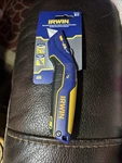 Irwin Utility Knife Retractable 3/4 3-BLADES & Onboard Storage Nib. Fixed Price $11.95.