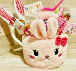 Girls Large Pink Plush Bunny Easter Basket Filled W Candy Treats & Toys. Fixed Price $56.24.