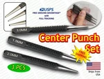 3PC - Black Center Punch Tool Set 1.5MM, 2.0MM, 3.0MM Free Shipping. Fixed Price $7.75.