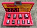 Hanson 9-PC 3/8" Drive Standard Bolt Extractor Set 54009 1/4"-3/4" U.s.a.. Fixed Price $75.95.