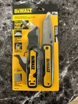 Dewalt Folding Utility & Pocket Knife Set DWHT10996. Fixed Price $25.00.
